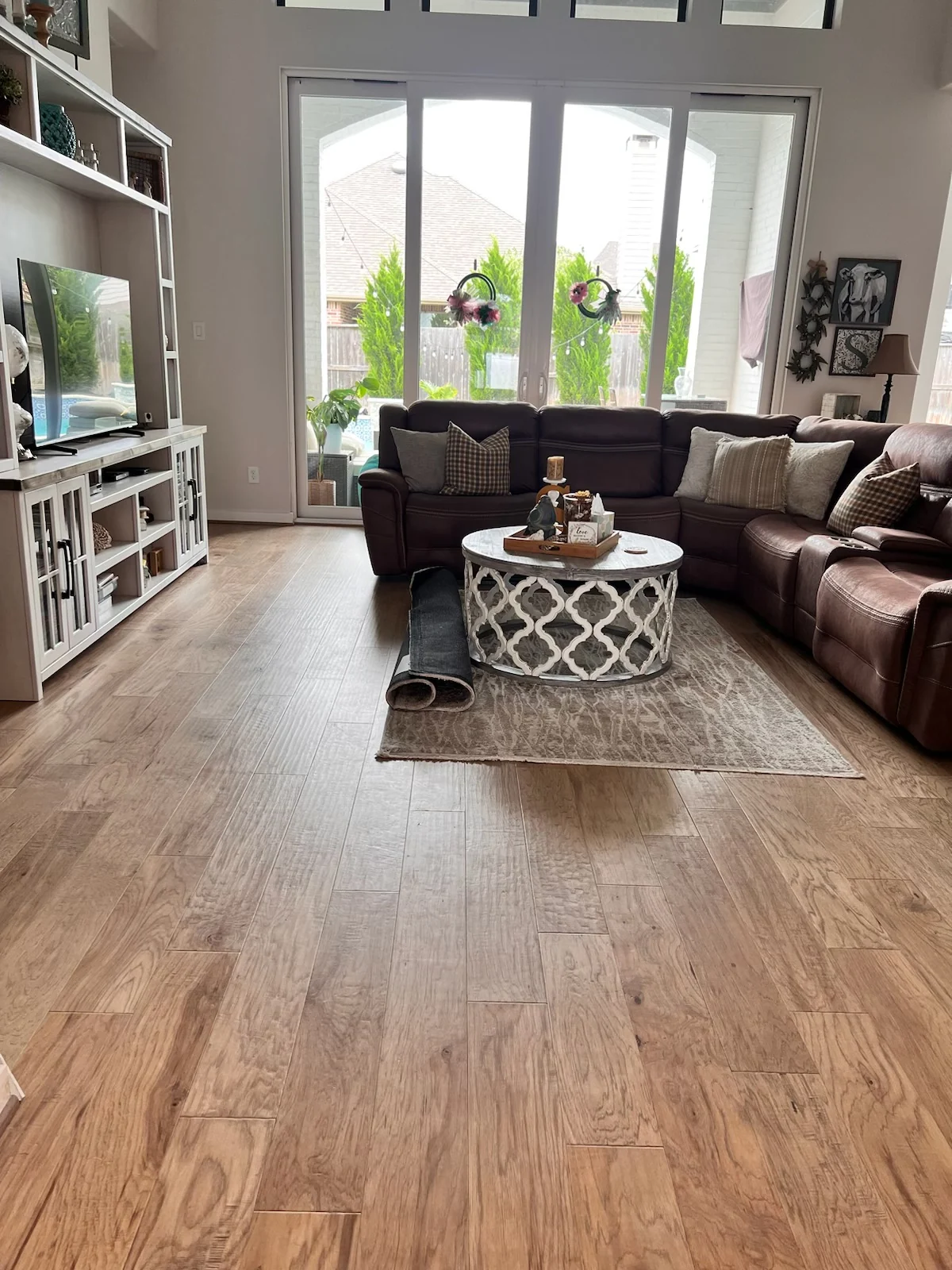 Engineered hardwood flooring installation project 7 in the Houston area