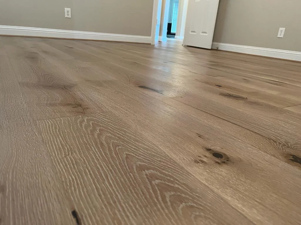 Engineered hardwood flooring installation project 9 in the Houston area