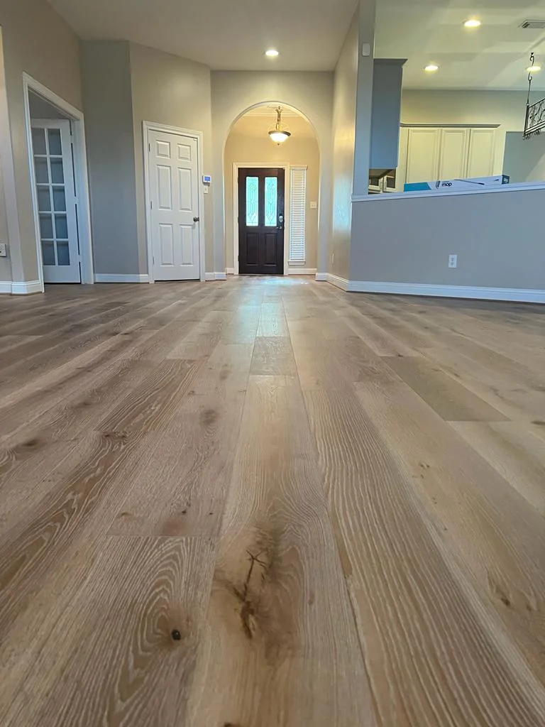 Engineered hardwood flooring installation project 10 in the Houston area