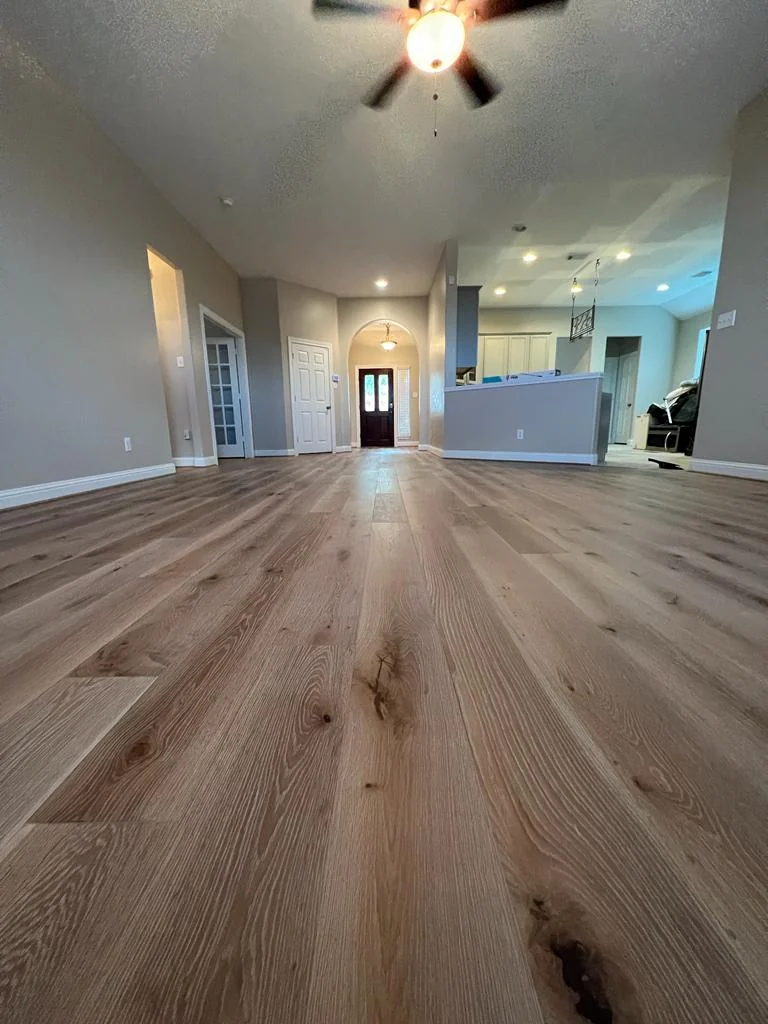 Engineered hardwood flooring installation project 11 in the Houston area